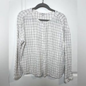 Madewell- Long sleeve patterned button up